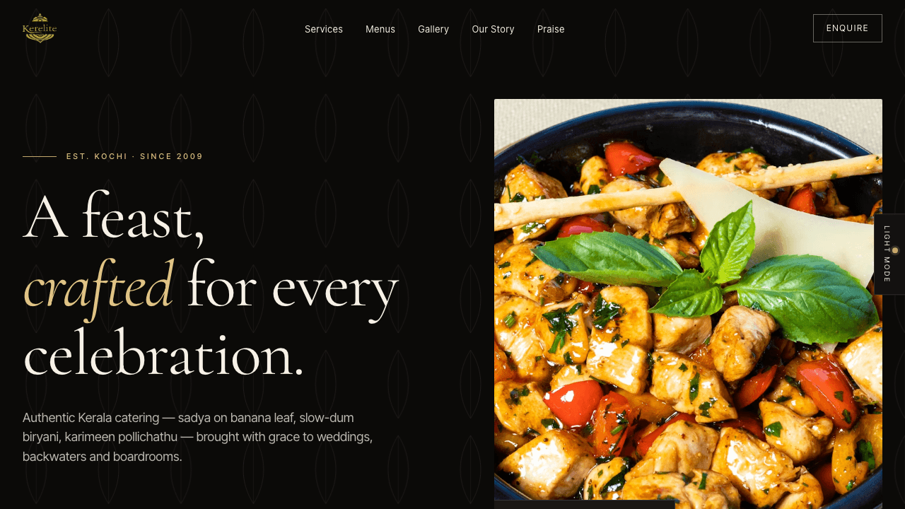 Kerelite — Kerala Catering Website